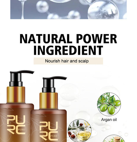 PURC Hair Care Ginger Biotin Three-piece Shampoo Conditioner Repair Dry And Frizz Essential Oil PURC Hair Care Ginger Biotin Three-piece Shampoo Conditioner Repair Dry And Frizz Essential Oil