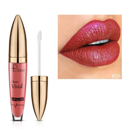 Pudaier matte pearlescent lip gloss non-stick cup diamond lip gloss Pudaier matte pearlescent lip gloss non-stick cup diamond lip gloss
