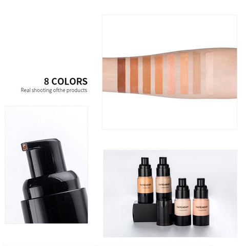 HANDAIYAN Full Cover Foundation Waterproof Moisturizer fond de teint couvrant Face Liquid Foundation Base Makeup for Dark Skin HANDAIYAN Full Cover Foundation Waterproof Moisturizer fond de teint couvrant Face Liquid Foundation Base Makeup for Dark Skin