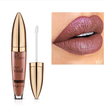 Pudaier matte pearlescent lip gloss non-stick cup diamond lip gloss Pudaier matte pearlescent lip gloss non-stick cup diamond lip gloss