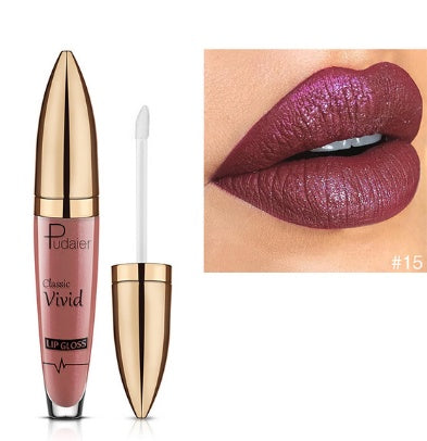 Pudaier matte pearlescent lip gloss non-stick cup diamond lip gloss Pudaier matte pearlescent lip gloss non-stick cup diamond lip gloss