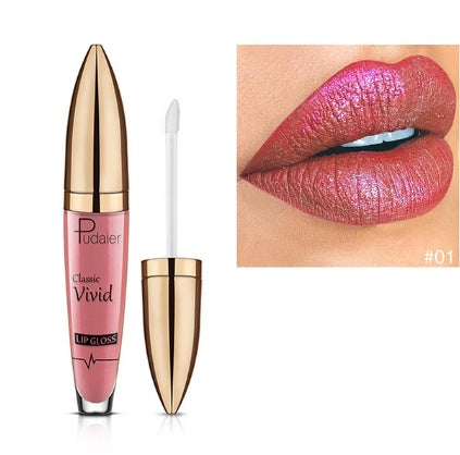 Pudaier matte pearlescent lip gloss non-stick cup diamond lip gloss Pudaier matte pearlescent lip gloss non-stick cup diamond lip gloss