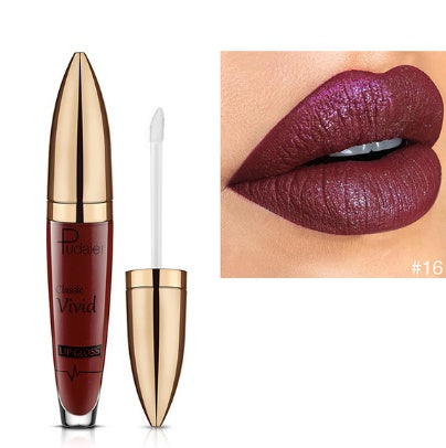 Pudaier matte pearlescent lip gloss non-stick cup diamond lip gloss Pudaier matte pearlescent lip gloss non-stick cup diamond lip gloss