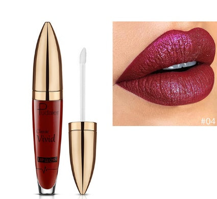 Pudaier matte pearlescent lip gloss non-stick cup diamond lip gloss Pudaier matte pearlescent lip gloss non-stick cup diamond lip gloss