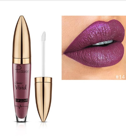 Pudaier matte pearlescent lip gloss non-stick cup diamond lip gloss Pudaier matte pearlescent lip gloss non-stick cup diamond lip gloss