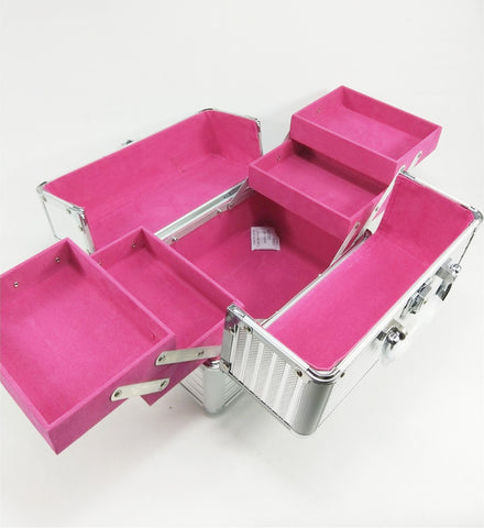Double-opening Aluminum Alloy Cosmetic Case Makeup Kit Double-opening Aluminum Alloy Cosmetic Case Makeup Kit