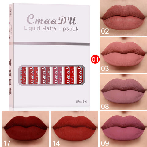 6pcs Matte Non-Stick Lip Gloss 6pcs Matte Non-Stick Lip Gloss