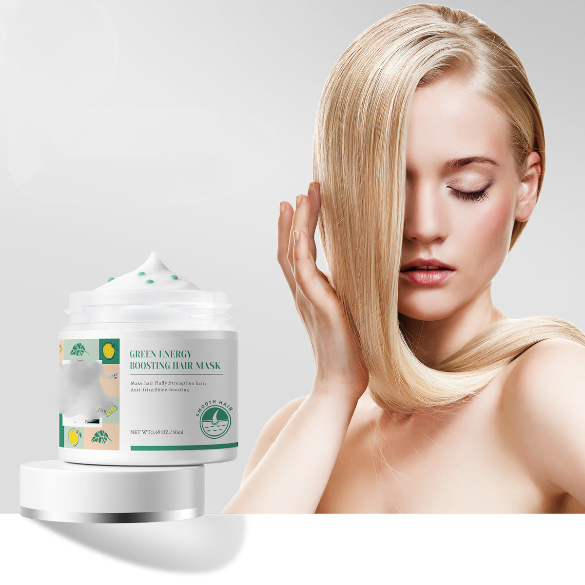 Hair Treatment Cream Fluffy Smooth Conditioner Repair Green Bead Hair Film